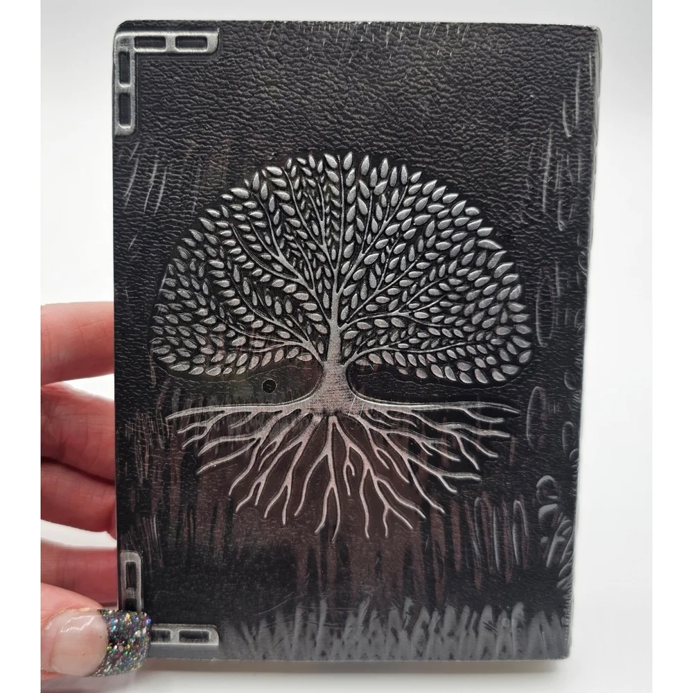 Small 3D Silver Tree of Life Journal Notebook